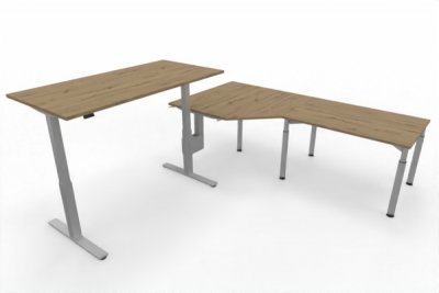 Schreibtischkombination VXY1 Winkelschreibtisch 283 x 240 cm Asteiche
