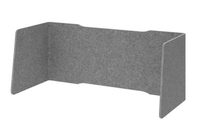 Tischtrennwand 3-seitig Akustikeinhausung für Schreibtische 120 cm