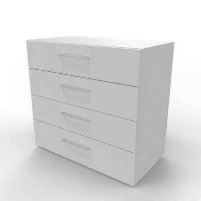 Schubfachschrank VH9S4 2 Ordnerhöhen 80 cm breit Weiß
