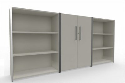 Sideboard 240 cm breit 3teilig KMS2 Dekor Korpus und Front Weiß