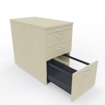 Standcontainer Anstellcontainer TEN mit Hängeregisterauszug Dekor Ahorn