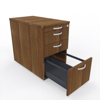 Standcontainer Anstellcontainer TEN mit Hängeregisterauszug Dekor Nussbaum