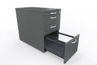 Standcontainer Anstellcontainer TEN mit Hängeregisterauszug Dekor Onyxgrau