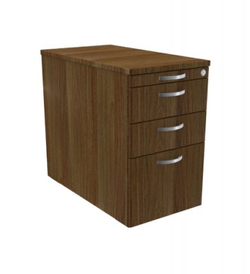 Standcontainer TEN mit Hängeregistratur nussbaum