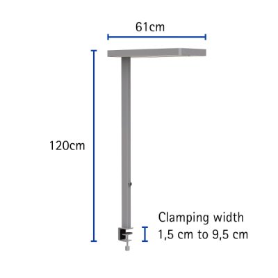 LED-Klemmleuchte MAULjuvis sensor dimmbar silber Zeichnung