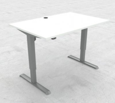 Steh-/Sitzschreibtisch CS 120 cm Weiss
