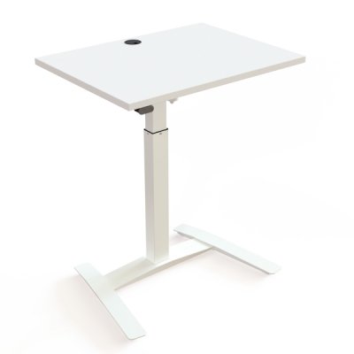 Steh-Sitz-Tisch Beistelltisch 80x60 cm Tisch CSW Weiß