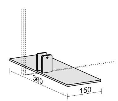 Stellwand eco 180 cm hoch Standfuß
