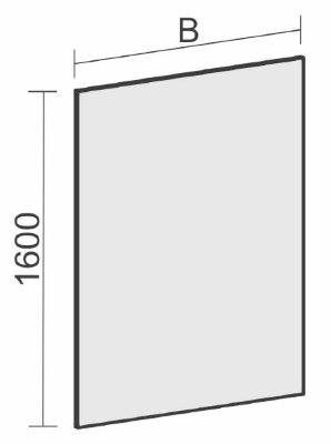Stellwand eco 160 cm hoch Zeichnung