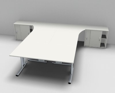 Teamarbeitsplatz GA1 Weiss