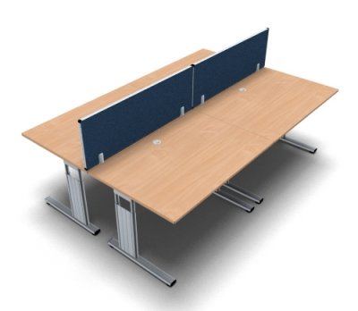 Teamarbeitsplatz TG1 für 4 Personen Buche