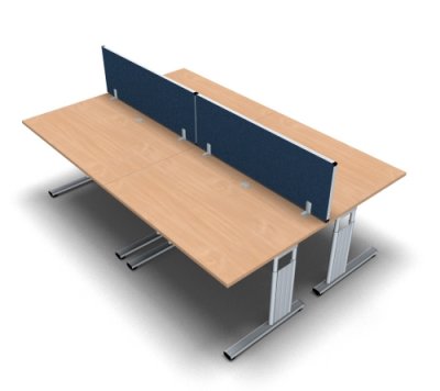 Teamarbeitsplatz TG1 für 4 Personen Buche