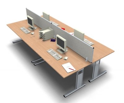 Teamarbeitsplatz TG2 Teamschreibtisch Buche