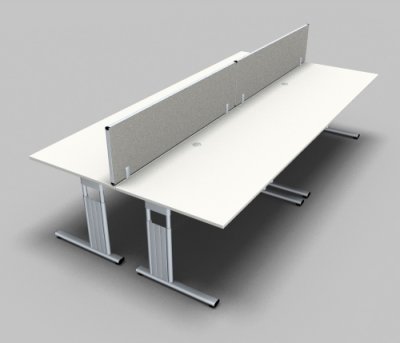 Teamarbeitsplatz TG2 Teamschreibtisch Weiss