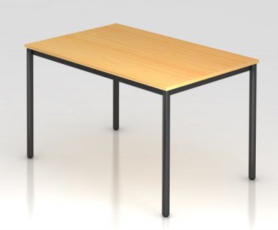 Tisch Dortumung 120x80 cm Buche Füße schwarz