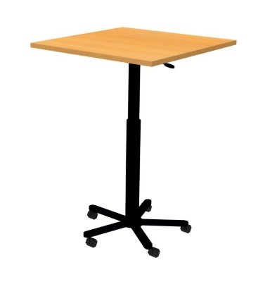 Säulenhubtisch Buche Säule schwarz
