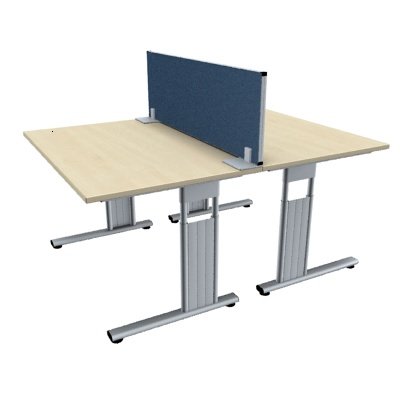 Trennwand eco 40 cm hoch mit Standfuß Anwendungsbeispiel 2