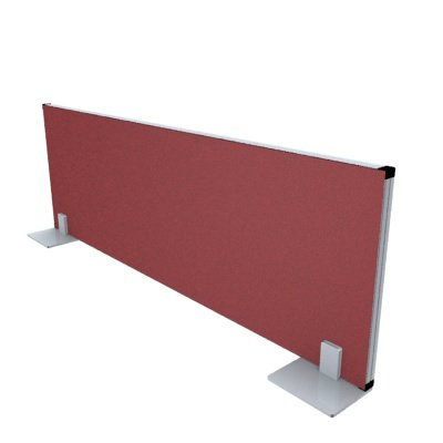 Trennwand eco 40 cm hoch mit Standfuß rot