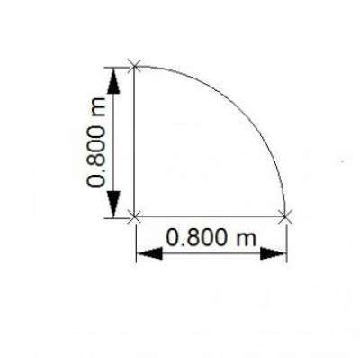 Verkettungsplatte ONE Viertelkreis 90 Grad graphit