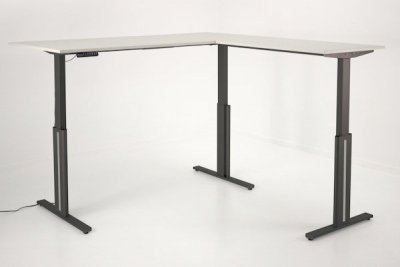 Elektrischer Winkelschreibtisch 180 x 180 cm Move3 elegant hoch