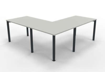 Winkelschreibtisch GAV1 200x200 cm anthrazit Weiss