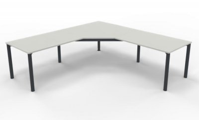 Winkelschreibtisch GAV2 242,5x242,5 cm anthrazit Weiss