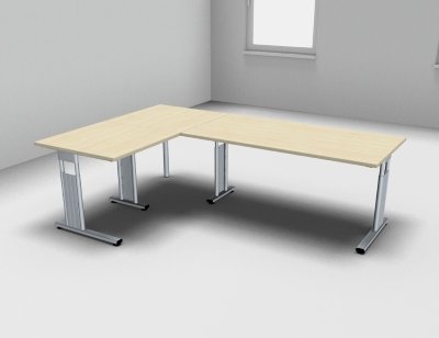 Winkelschreibtisch GS6 240x160 cm Ahorn