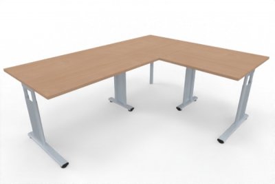 Winkelschreibtisch GV5 Stellfläche 160 x 200 cm Dekor Buche