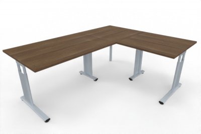 Winkelschreibtisch GV5 Stellfläche 160 x 200 cm Dekor Nussbaum
