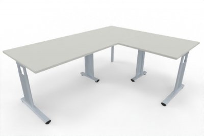 Winkelschreibtisch GV5 Stellfläche 160 x 200 cm Dekor Weiß