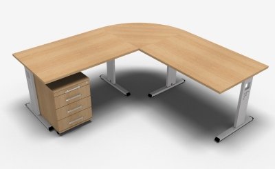 Schreibtisch-Kombination O200 Eiche