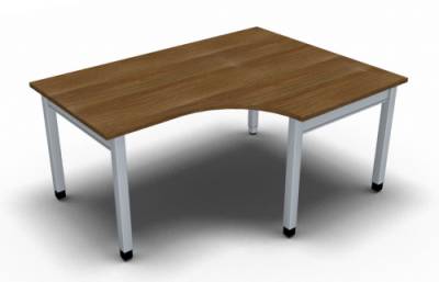 Winkelschreibtisch ONE 160 cm rechts Nussbaum