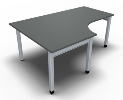 Winkelschreibtisch ONE 180 cm links Onyxgrau