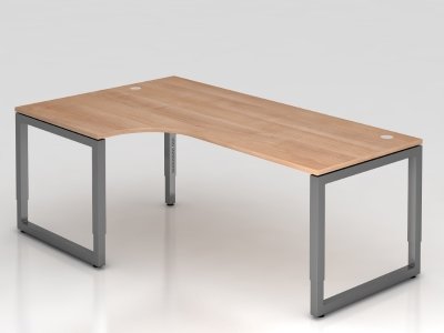 Winkelschreibtisch Riesa 200 cm Nussbaum