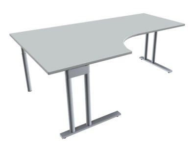 Winkelschreibtisch TEN 200 cm, links lichtgrau