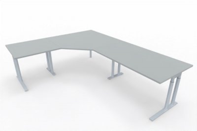 Winkelschreibtisch 262,5x202,5 cm Lichtgrau