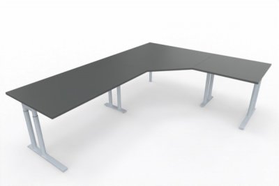 Winkelschreibtisch 262,5x202,5 cm Onyxgrau