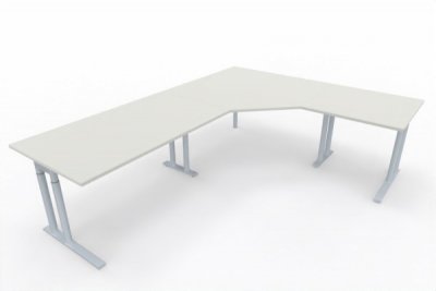 Winkelschreibtisch 262,5x202,5 cm Weiß
