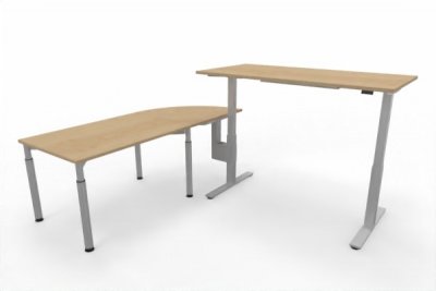 Winkelschreibtisch VXY2 Schreibtischkombination 243 x 200 cm Ahorn