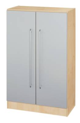 Aktenschrank Multi 3 Ordnerhöhen Ahorn/Silber