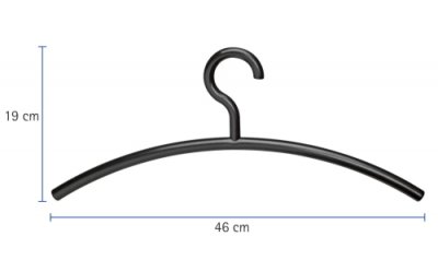 5 Stück Kleiderbügel Kunststoff schwarz Maße