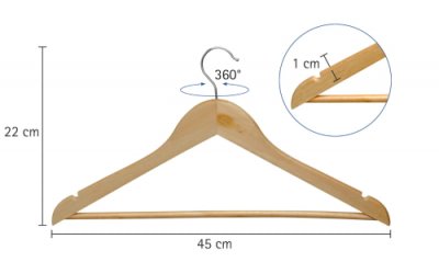 8 Stück Kleiderbügel Holz