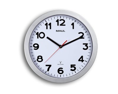 Fund-Wanduhr MAULstep silber 30 cm