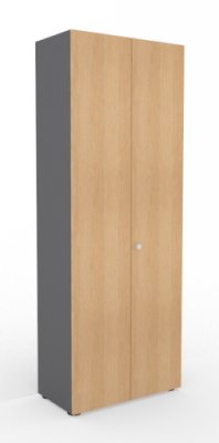 Akten-/Garderobenschrank Master Grafit/Eiche