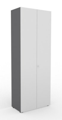 Akten-/Garderobenschrank Master Grafit/Lichtgrau