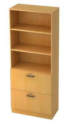 Aktenschrank Klassik Hängeregister Buche