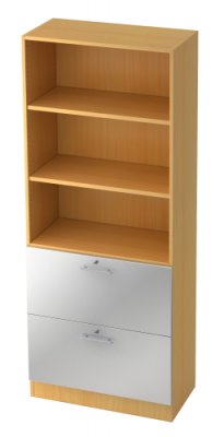 Hängeregisterschrank Multi Buche/Silber