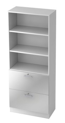 Hängeregisterschrank Multi Weiss/Silber