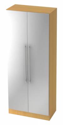 Aktenschrank Multi 5 Ordnerhöhen Buche/Silber