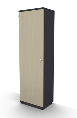Aktenschrank TEN 5 Ordnerhöhen 60 cm Schloss rechts onyxgrau Ahorn